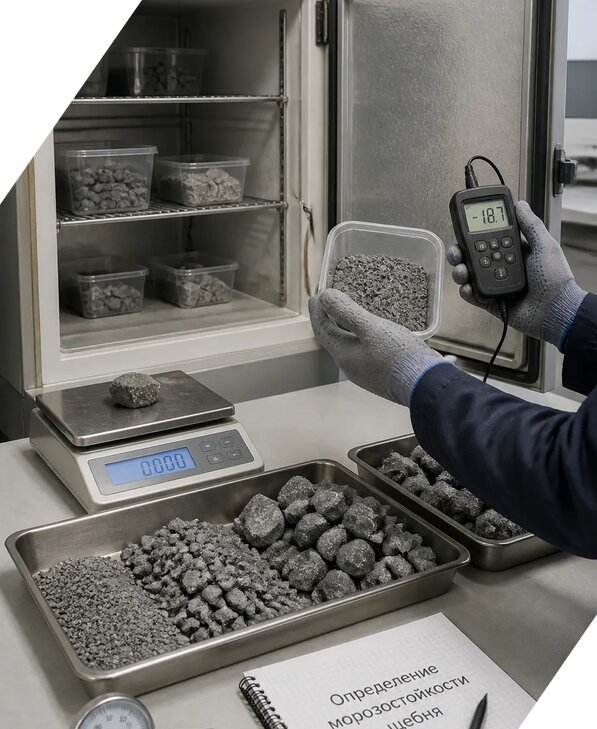 Определение морозостойкости щебня в Мелеузе от 3580 р. | ЭкспертизаРоссия